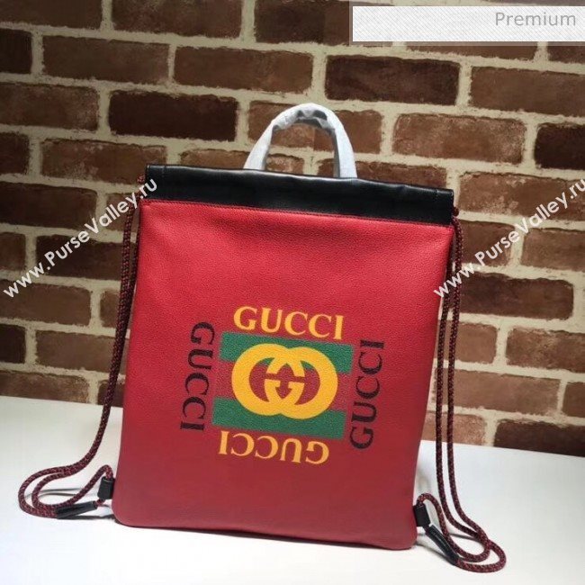 Gucci Coco Capitán Logo Backpack Red 494053  (DLH-20032325)