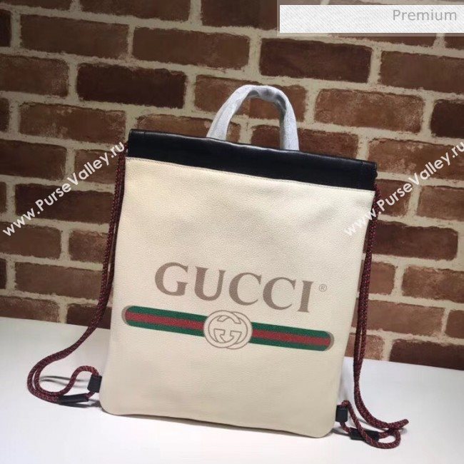 Gucci Coco Capitán Logo Backpack White 494053  (DLH-20032326)