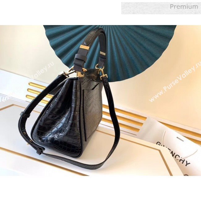 Givenchy Mystic Bag In Crocodile Pattern Calfskin Leather Black 2019 (YS-20032345)