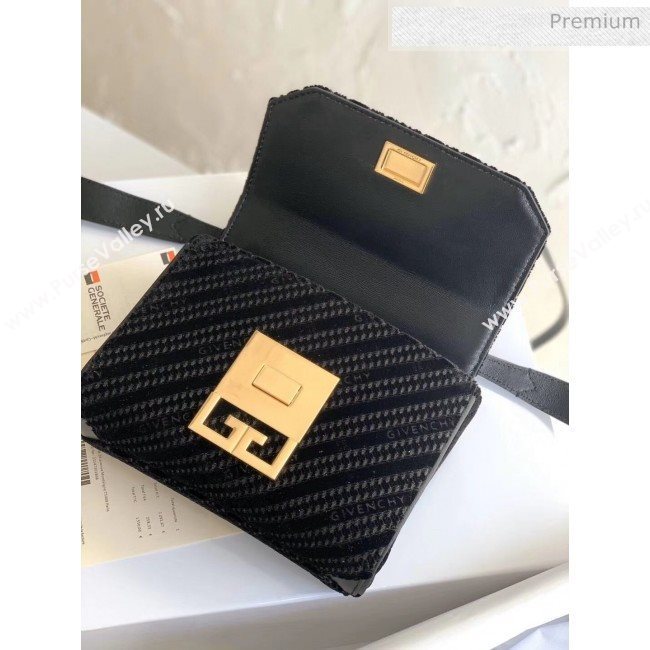 Givenchy 4G Velvet Mini Eden Bag Black 2020 (YS-20032401)