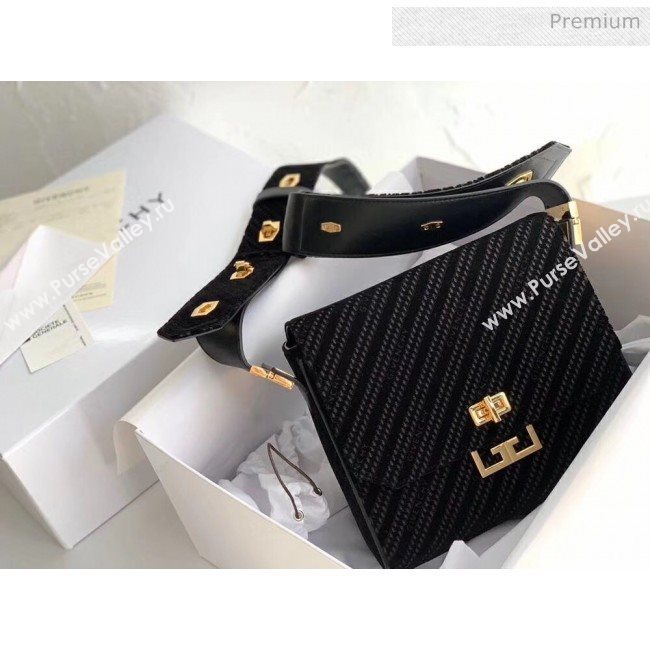 Givenchy 4G Velvet Medium Eden Bag Black 2020 (YS-20032403)