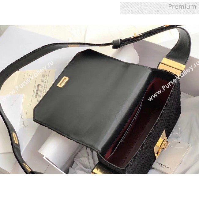 Givenchy 4G Velvet Medium Eden Bag Black 2020 (YS-20032403)