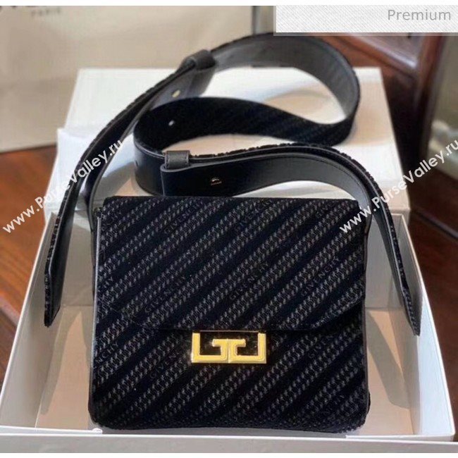 Givenchy 4G Velvet Samll Eden Bag Black 2020 (YS-20032402)