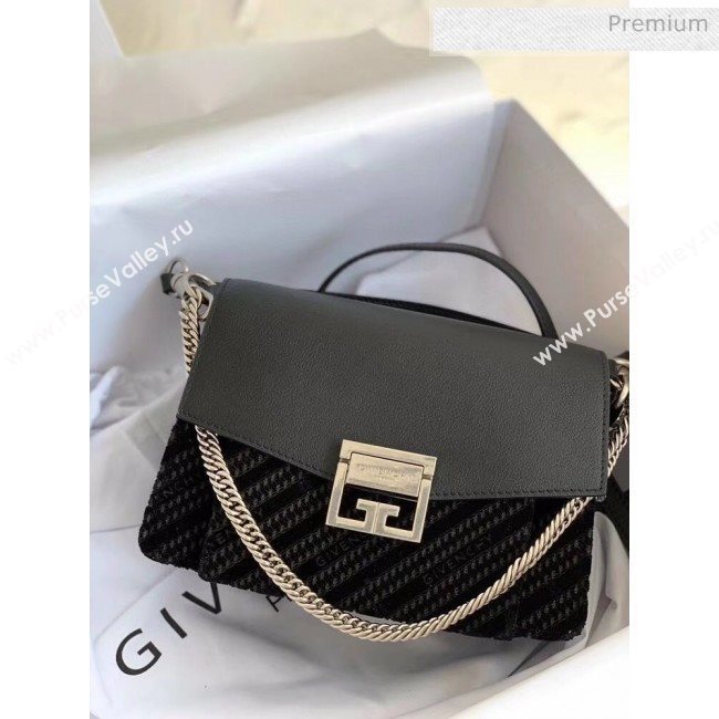 Givenchy 4G Velvet Small GV3 Shoulder Bag Black 2020 (YS-20032420)