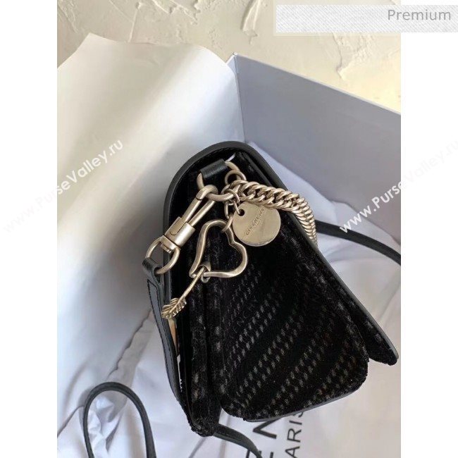 Givenchy 4G Velvet Small GV3 Shoulder Bag Black 2020 (YS-20032420)