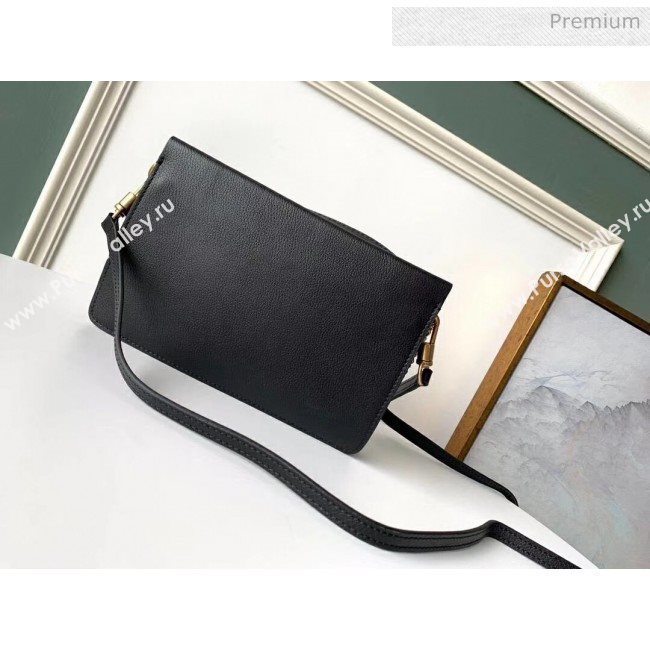 Givenchy Cross 3 Goat Skin Shoulder Bag Black (YS-4218536155)