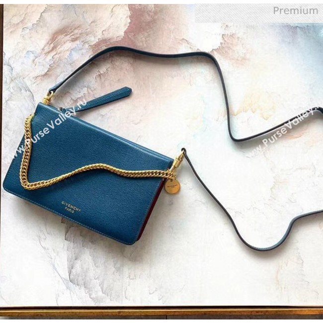 Givenchy Cross 3 Goat Skin Shoulder Bag Blue (YS-z4218536155)