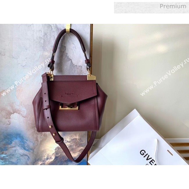 Givenchy Mystic Bag In Soft Baby Calfskin Leather Burgundy 2019 (YZ-20032344)
