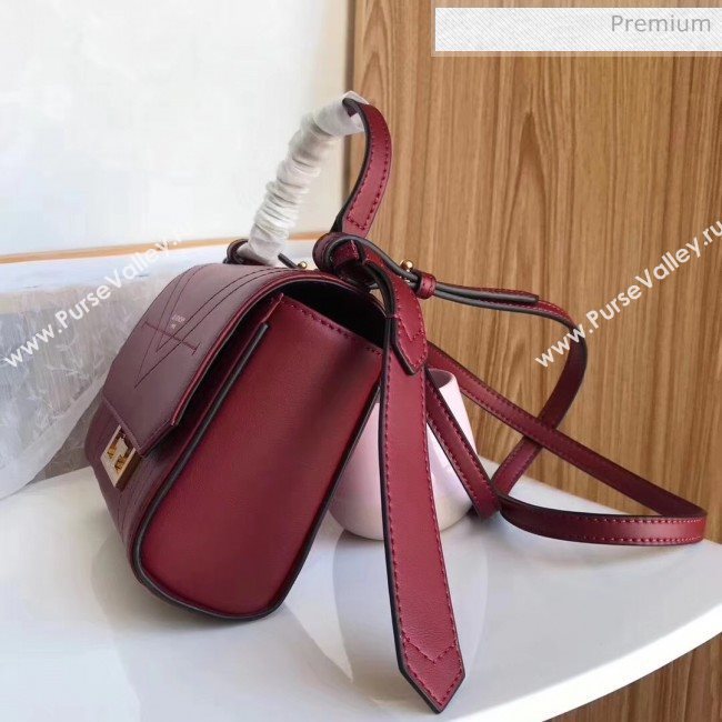 Givenchy Calfskin Leather Mini Eden Bag Burgundy 2019 (YZ-20032413)