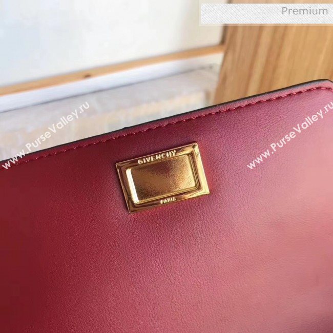 Givenchy Calfskin Leather Mini Eden Bag Burgundy 2019 (YZ-20032413)