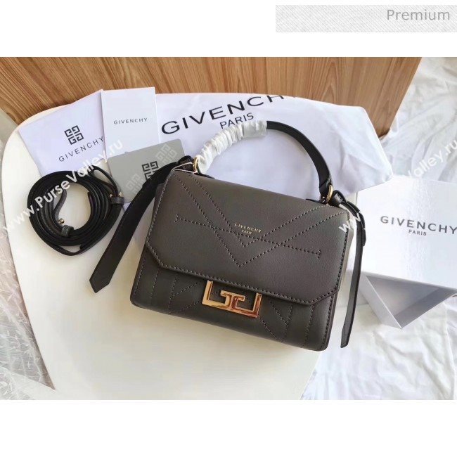 Givenchy Calfskin Leather Mini Eden Bag Grey 2019 (YZ-20032414)