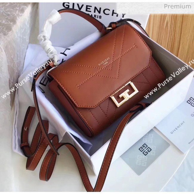 Givenchy Calfskin Leather Mini Eden Bag Brown 2019 (YZ-20032415)