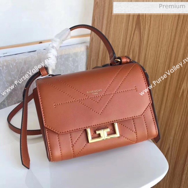 Givenchy Calfskin Leather Mini Eden Bag Brown 2019 (YZ-20032415)