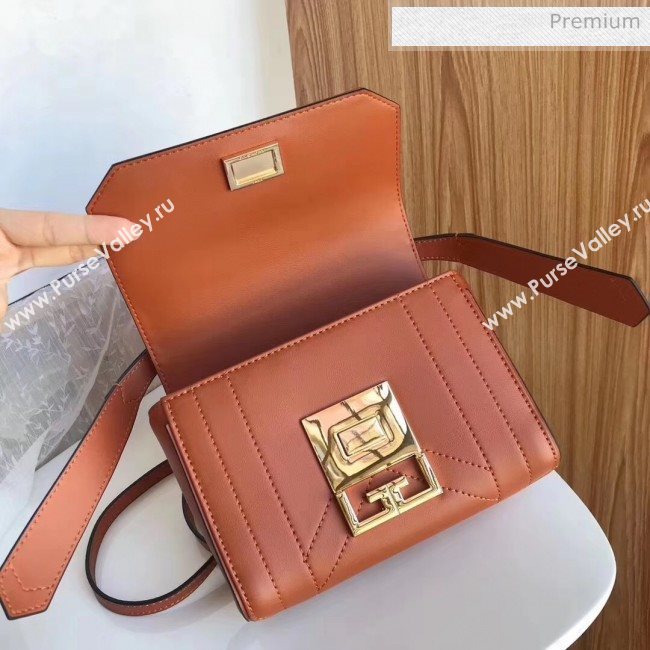 Givenchy Calfskin Leather Mini Eden Bag Brown 2019 (YZ-20032415)