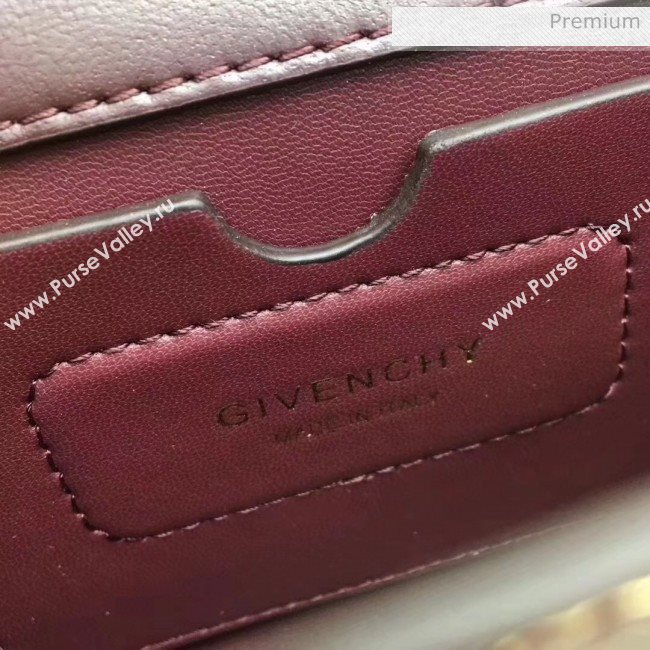 Givenchy Nano Eden Bag in Crocodile Pattern Calfskin Leather Burgundy 2020 (YS-20032409)