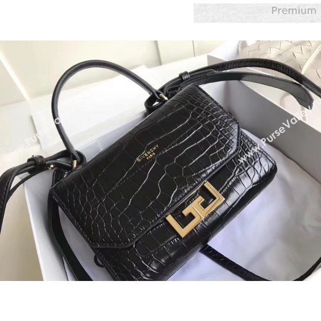 Givenchy Mini Eden Bag in Crocodile Pattern Calfskin Leather Black 2019 (YZ-20032416)