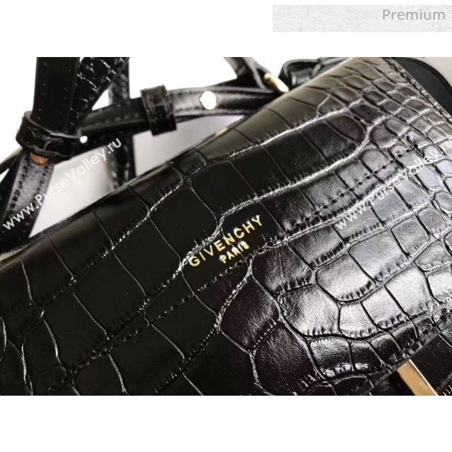 Givenchy Mini Eden Bag in Crocodile Pattern Calfskin Leather Black 2019 (YZ-20032416)