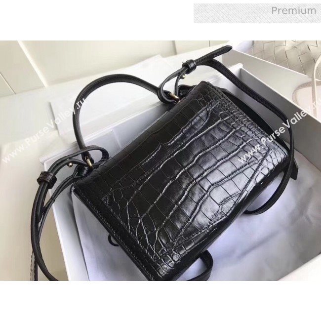 Givenchy Mini Eden Bag in Crocodile Pattern Calfskin Leather Black 2019 (YZ-20032416)