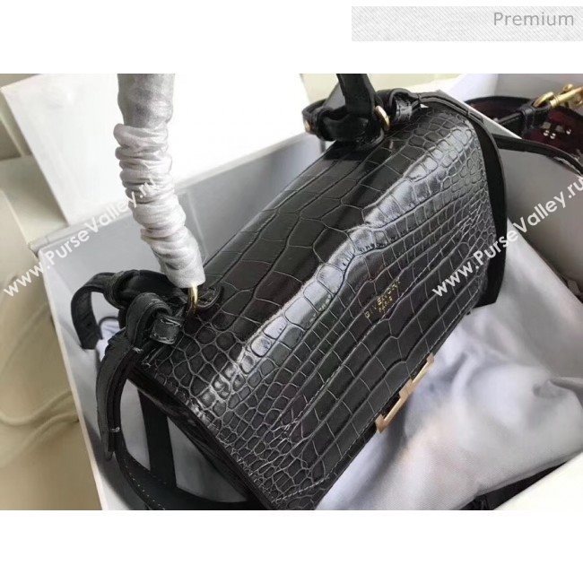 Givenchy Mini Eden Bag in Crocodile Pattern Calfskin Leather Grey 2019 (YZ-20032418)