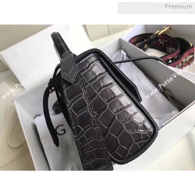 Givenchy Mini Eden Bag in Crocodile Pattern Calfskin Leather Grey 2019 (YZ-20032418)