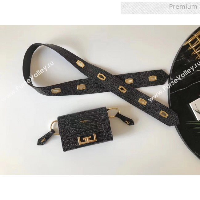 Givenchy Nano Eden Bag in Crocodile Pattern Calfskin Leather Grey 2020 (YS-20032407)