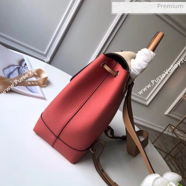 Louis Vuitton Grainy Calfskin Lockme Backpack Rouge/Beige M52734 (K-20032424)