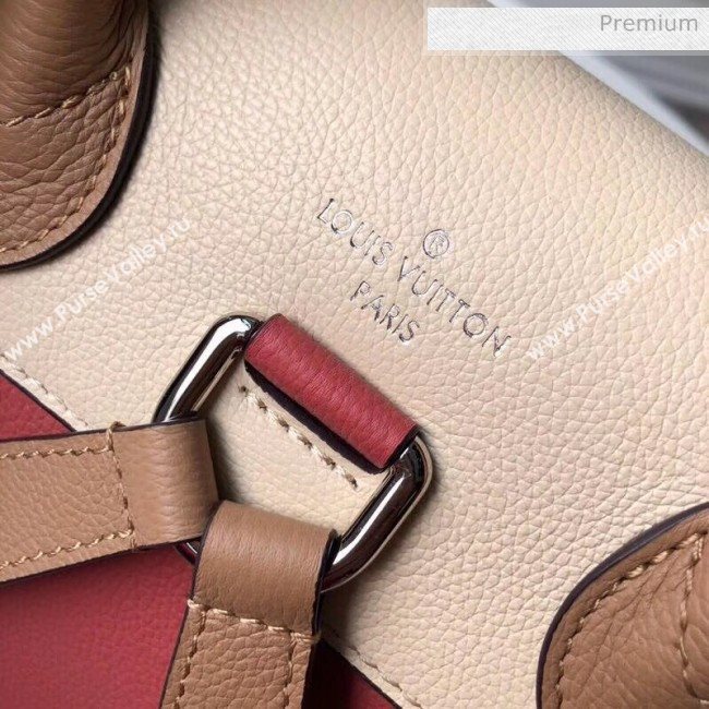 Louis Vuitton Grainy Calfskin Lockme Backpack Rouge/Beige M52734 (K-20032424)
