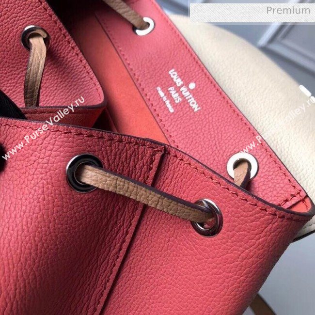 Louis Vuitton Grainy Calfskin Lockme Backpack Rouge/Beige M52734 (K-20032424)