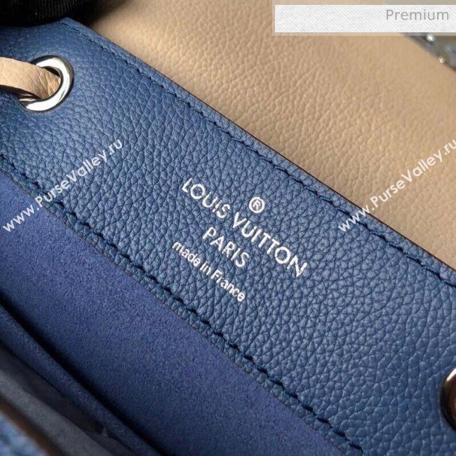 Louis Vuitton Grainy Calfskin Lockme Backpack Blue/Beige M41815 (K-20032422)