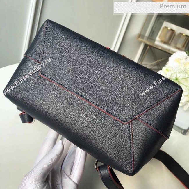 Louis Vuitton Grainy Calfskin Lockme Backpack Navy Blue/Red M43879 (K-20032423)