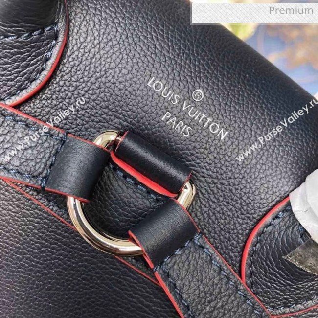 Louis Vuitton Grainy Calfskin Lockme Backpack Navy Blue/Red M43879 (K-20032423)
