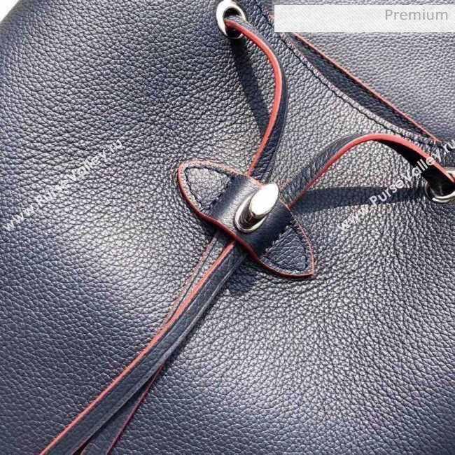 Louis Vuitton Grainy Calfskin Lockme Backpack Navy Blue/Red M43879 (K-20032423)