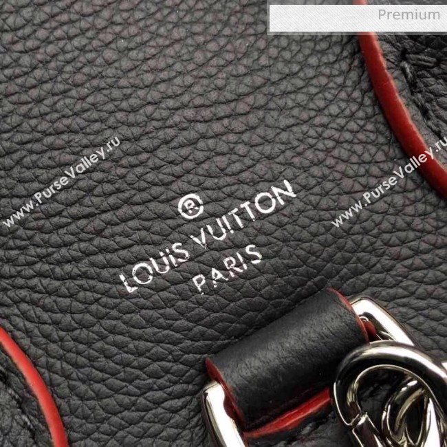 Louis Vuitton Grainy Calfskin Lockme Mini Backpack Navy Blue/Red M54575 (K-20032425)