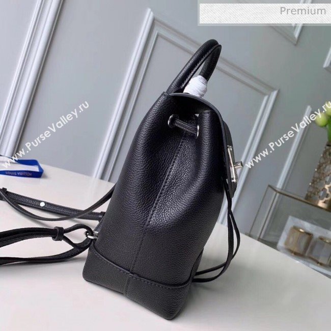 Louis Vuitton Grainy Calfskin Lockme Mini Backpack Black M54573 (K-20032426)