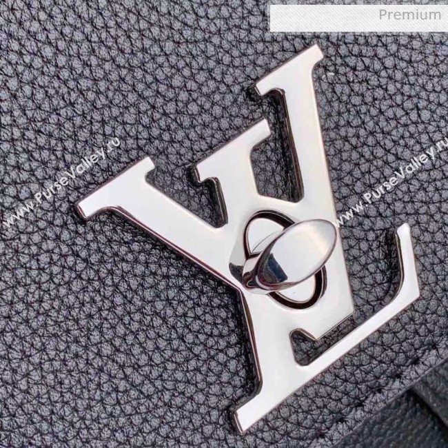 Louis Vuitton Grainy Calfskin Lockme Mini Backpack Black M54573 (K-20032426)