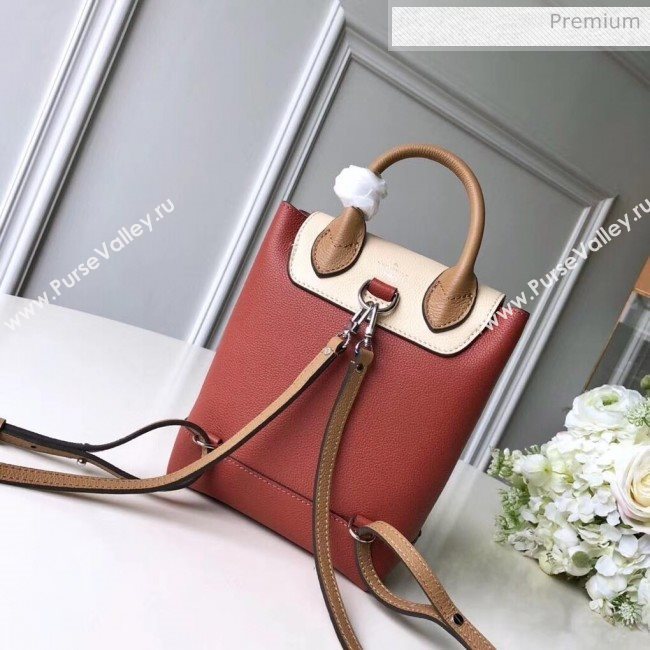 Louis Vuitton Grainy Calfskin Lockme Mini Backpack Brown/Beige M54573 (K-20032429)