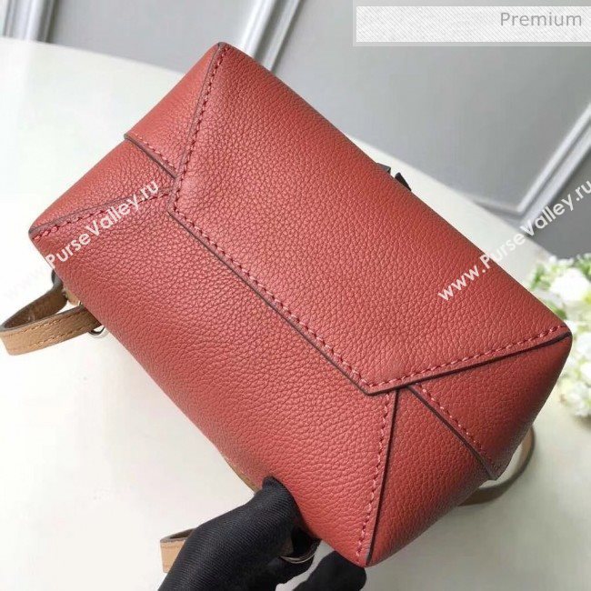 Louis Vuitton Grainy Calfskin Lockme Mini Backpack Brown/Beige M54573 (K-20032429)