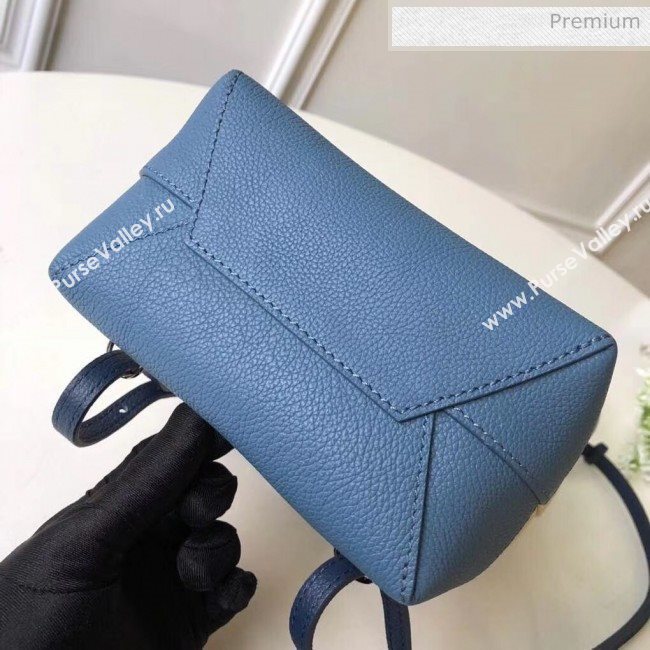Louis Vuitton Grainy Calfskin Lockme Mini Backpack Off-White/Blue M55017 (K-20032431)