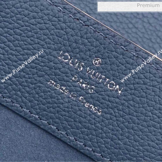 Louis Vuitton Grainy Calfskin Lockme Mini Backpack Off-White/Blue M55017 (K-20032431)