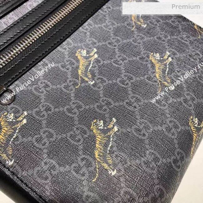 Gucci GG Supreme Samll Messenger Bag With Tiger Print 523599 Black (DLH-20032317)