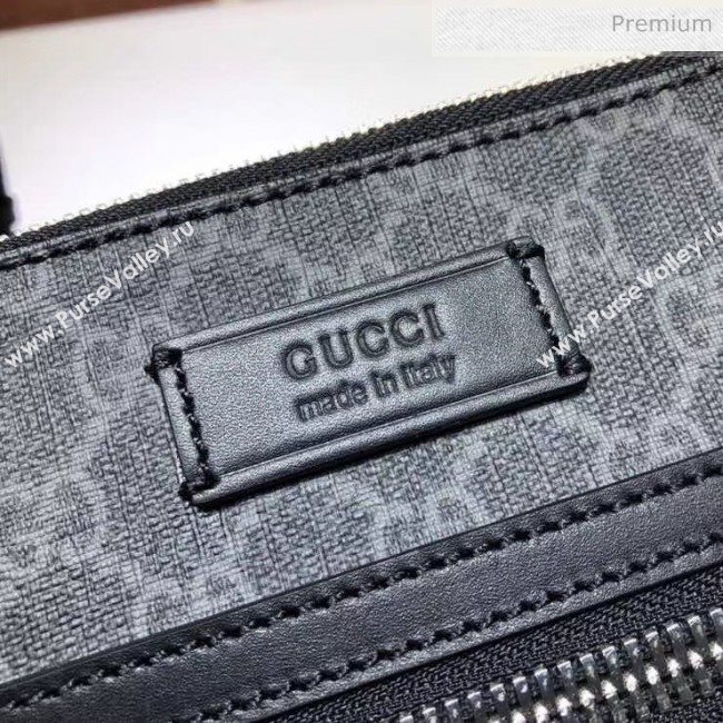 Gucci GG Supreme Samll Messenger Bag With Zipper 523599 Black (DLH-20032318)
