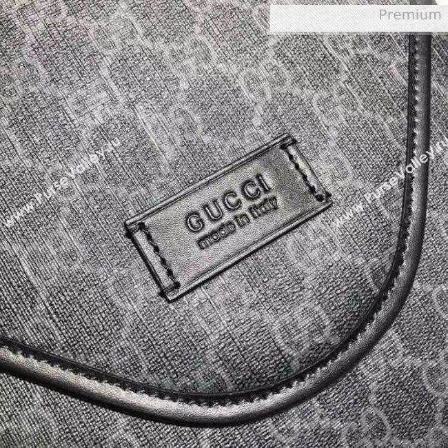 Gucci GG Supreme Flap Messenger Bag 599521 Black (DLH-20032319)