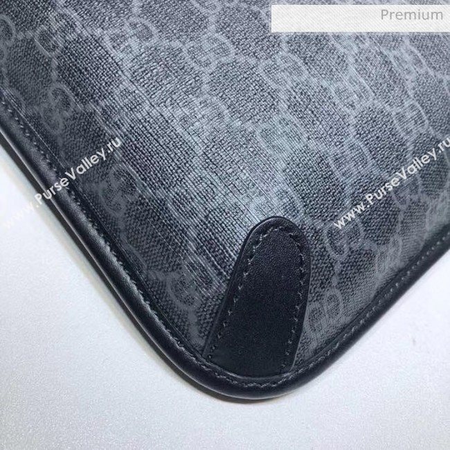 Gucci GG Supreme Flap Messenger Bag 599521 Black (DLH-20032319)