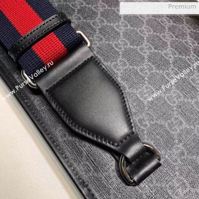 Gucci GG Supreme Flap Messenger Bag 599521 Black (DLH-20032319)