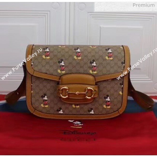 Gucci x Disney GG Supreme 1955 Horsebit Small Shoulder Bag 602204 2020 (DLH-20032314)