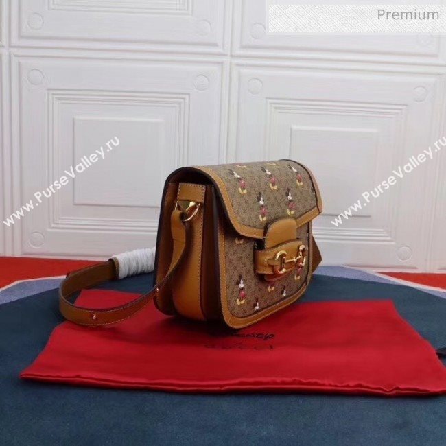 Gucci x Disney GG Supreme 1955 Horsebit Small Shoulder Bag 602204 2020 (DLH-20032314)