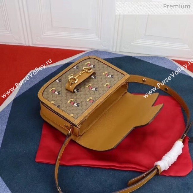 Gucci x Disney GG Supreme 1955 Horsebit Small Shoulder Bag 602204 2020 (DLH-20032314)