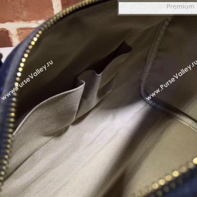 Gucci 247205 Medium Calfskin Leather Boston Bag \Navy Blue (DLH-20032321)