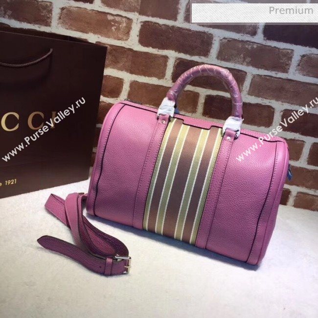 Gucci 247205 Medium Calfskin Leather Boston Bag Pink (DLH-20032322)
