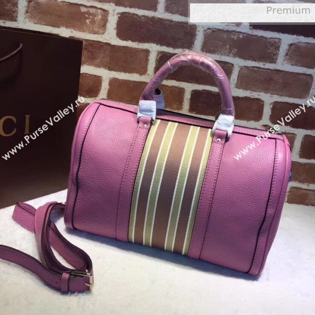 Gucci 247205 Medium Calfskin Leather Boston Bag Pink (DLH-20032322)